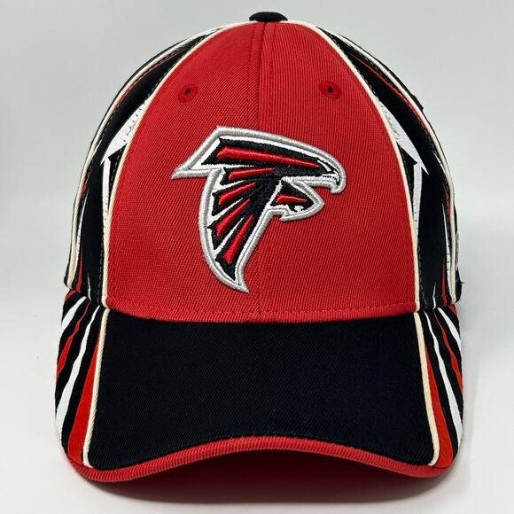 Atlanta Falcons Hat Cap Flex Fitted OSFA Football NFL Reebok 6 Panel Black - Picture 10 of 10